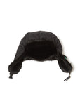 CROSS BONES EMBROIDERY NYLON BOA CAP - BLACK