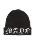 MAYO LOGO EMBROIDERY KNIT CAP - BLACK