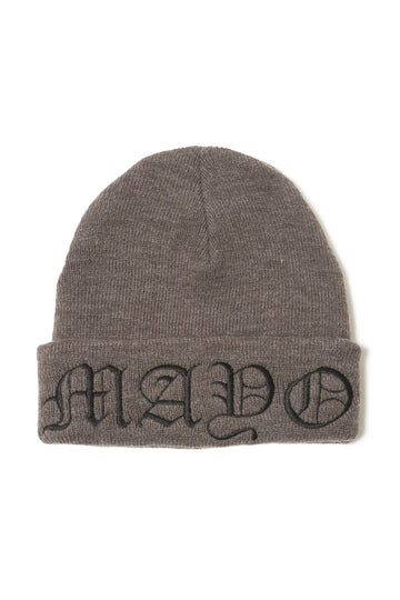 MAYO LOGO EMBROIDERY KNIT CAP - GRAY