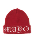 MAYO LOGO EMBROIDERY KNIT CAP - RED