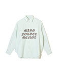 MARIA EMBROIDERY STRIPE SHIRT - GREEN