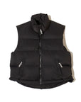 METEOR SHOWER EMBROIDERY NYLON REVERSIBLE DOWN VEST - BLACK