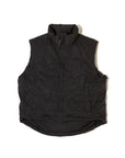 METEOR SHOWER EMBROIDERY NYLON REVERSIBLE DOWN VEST - BLACK