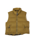 METEOR SHOWER EMBROIDERY NYLON REVERSIBLE DOWN VEST - OLIVE