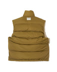 METEOR SHOWER EMBROIDERY NYLON REVERSIBLE DOWN VEST - OLIVE