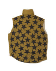 METEOR SHOWER EMBROIDERY NYLON REVERSIBLE DOWN VEST - OLIVE