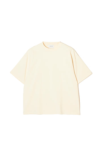 PLAIN EMBROIDERY SHORT SLEEVE TEE - OFF WHITE