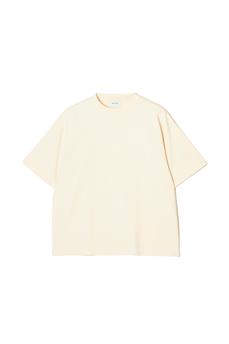 PLAIN EMBROIDERY SHORT SLEEVE TEE - OFF WHITE