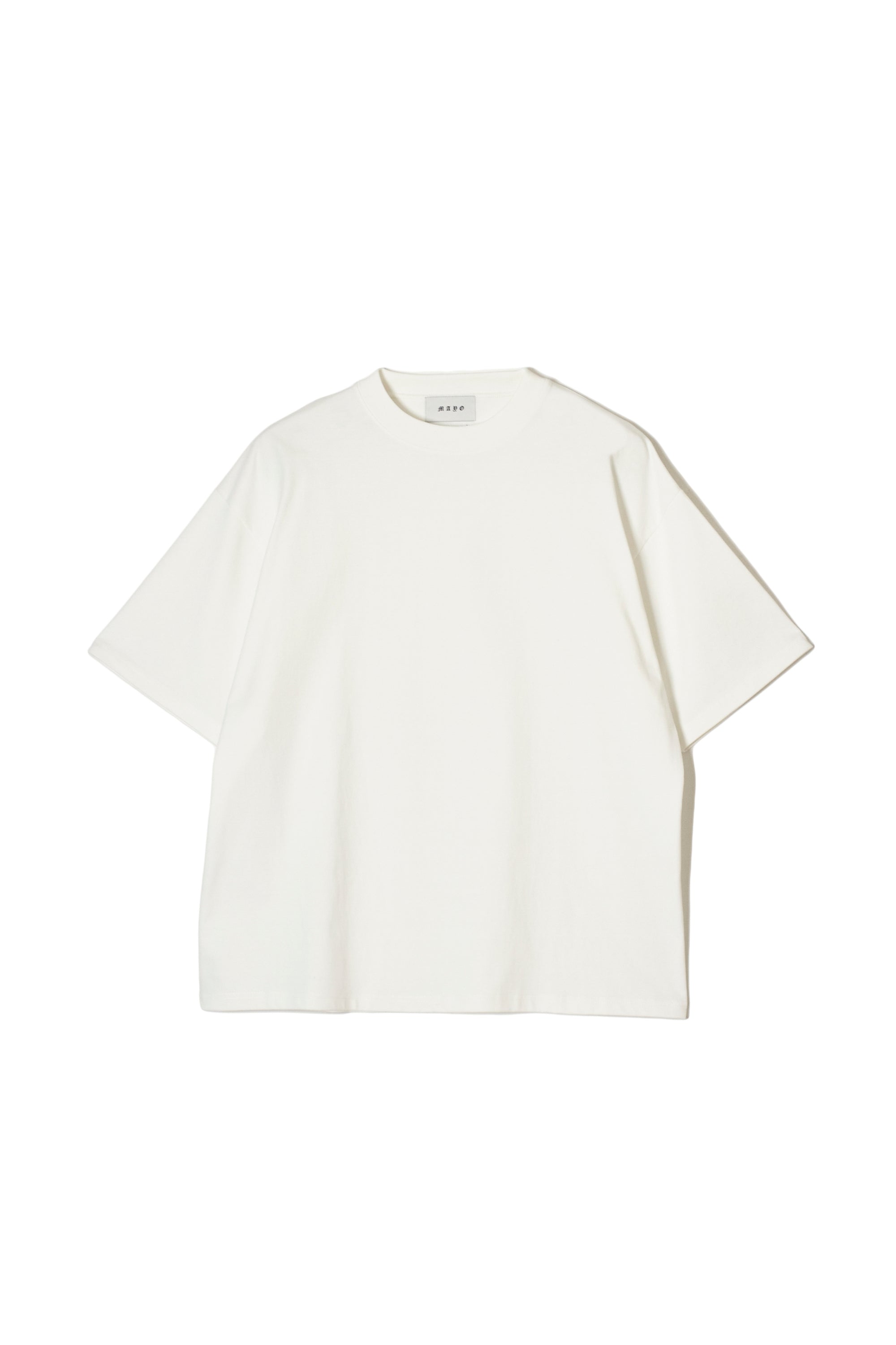 PLAIN EMBROIDERY SHORT SLEEVE TEE - WHITE