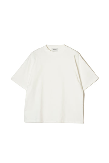 PLAIN EMBROIDERY SHORT SLEEVE TEE - WHITE