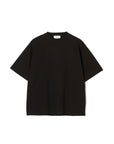 PLAIN EMBROIDERY SHORT SLEEVE TEE - BLACK