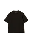 PLAIN EMBROIDERY SHORT SLEEVE TEE - BLACK