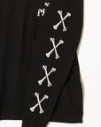 MAYO CROSS BONES EMBROIDERY LONG SLEEVE TEE - BLACK