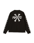 MAYO CROSS BONES EMBROIDERY LONG SLEEVE TEE - BLACK