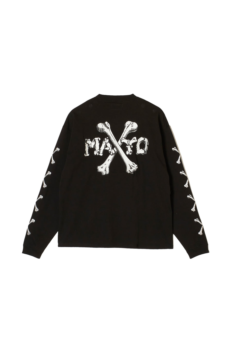 MAYO CROSS BONES EMBROIDERY LONG SLEEVE TEE - BLACK