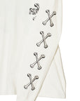 MAYO CROSS BONES EMBROIDERY LONG SLEEVE TEE - WHITE