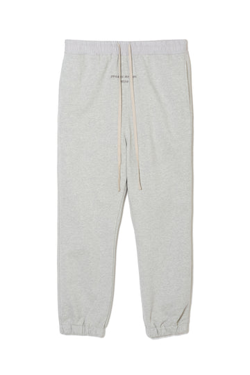 PLAIN EMBROIDERY SWEAT PANTS -  GRAY