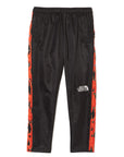 FIRE EMBROIDERY SIDE SNAP NYLON PANTS - FIRE RED