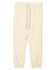 PLAIN EMBROIDERY SWEAT PANTS - OFF WHITE