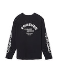 EAGLE  EMBROIDERY THERMAL LONG SLEEVE TEE - BLACK