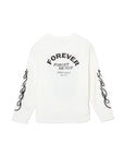 EAGLE  EMBROIDERY THERMAL LONG SLEEVE TEE - WHITE