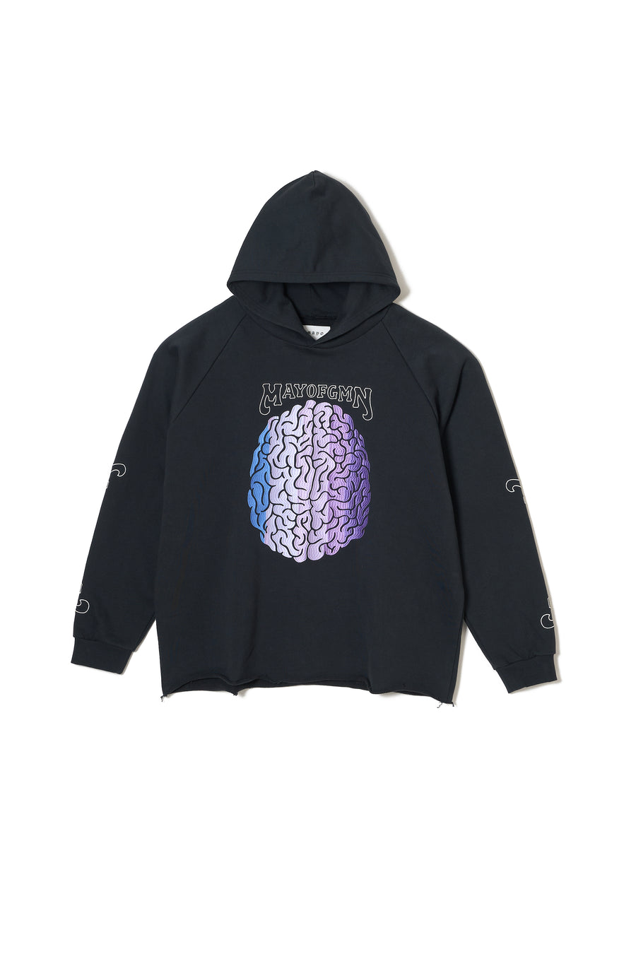 BRAINWASHING EMBROIDERY HOODIE - BLACK