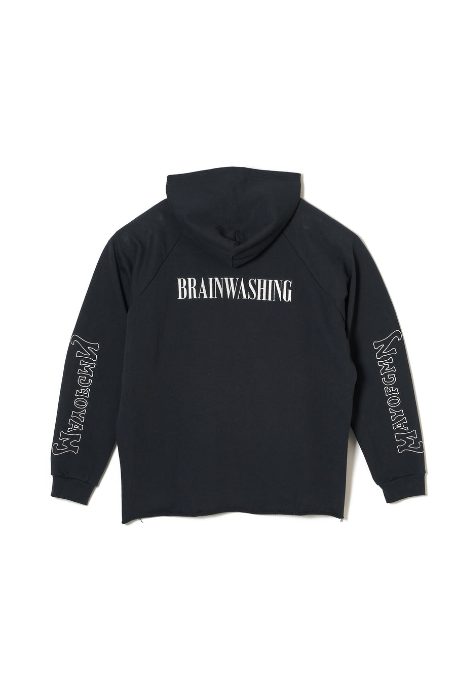 BRAINWASHING EMBROIDERY HOODIE - BLACK