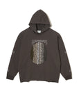 BRAINWASHING EMBROIDERY HOODIE - CHARCOAL