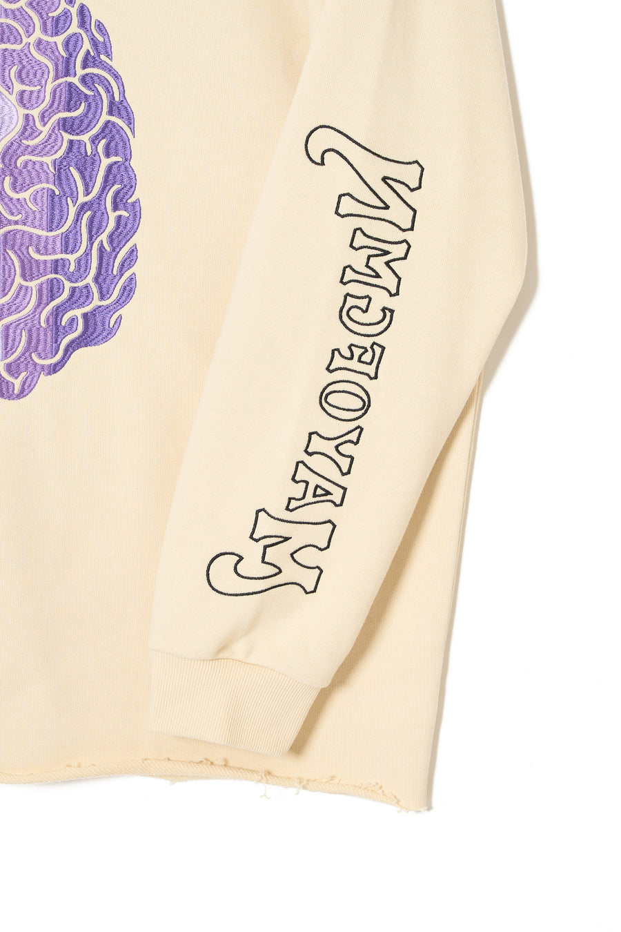 BRAINWASHING EMBROIDERY HOODIE - OFF WHITE