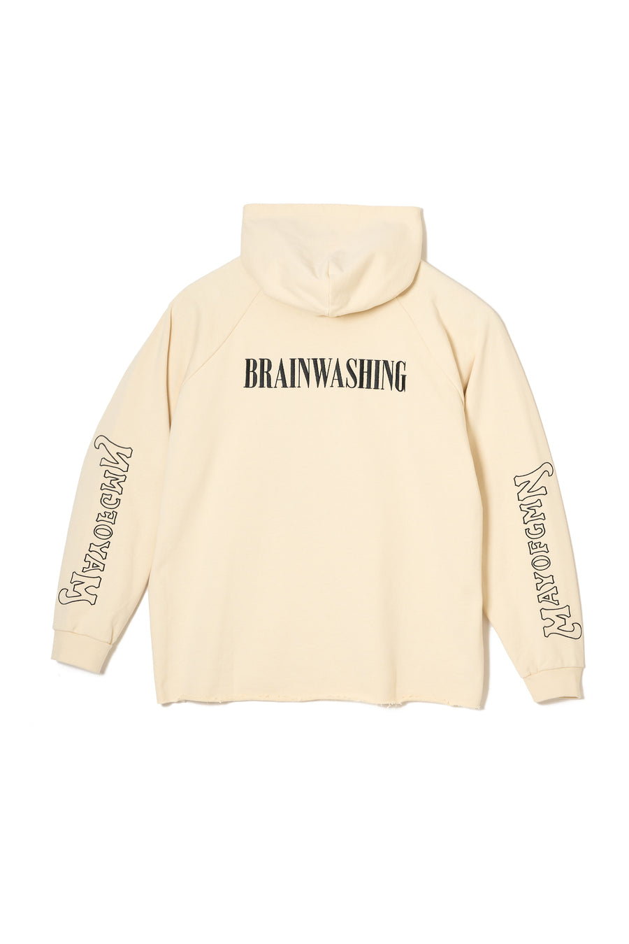 BRAINWASHING EMBROIDERY HOODIE - OFF WHITE