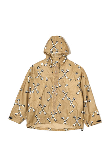 MAYO CROSS BONES EMBROIDERY NYLON MOUNTAIN PARKA - GOLD