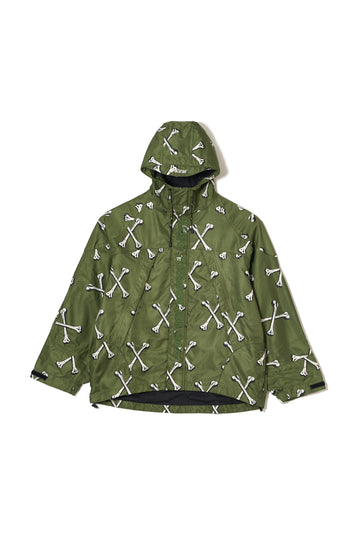 MAYO CROSS BONES EMBROIDERY NYLON MOUNTAIN PARKA - GREEN