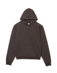 PLAIN EMBROIDERY HOODIE -  CHACOAL