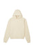 PLAIN EMBROIDERY HOODIE - OFF WHITE