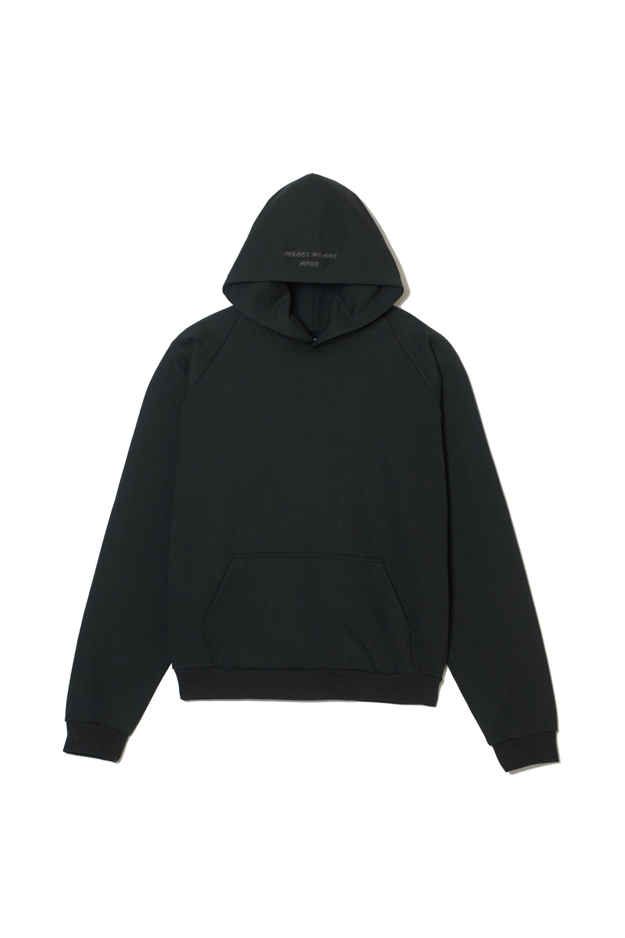 PLAIN EMBROIDERY HOODIE - DARK GREEN