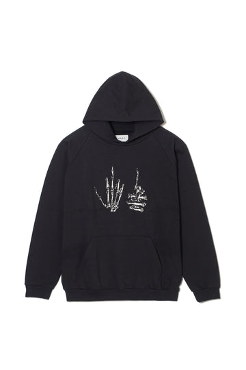 F●CKIN F●CK EMBROIDERY HOODIE - BLACK