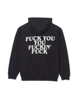 F●CKIN F●CK EMBROIDERY HOODIE - BLACK