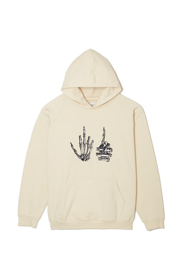 F●CKIN F●CK EMBROIDERY HOODIE - OFF WHITE