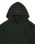 PLAIN EMBROIDERY HOODIE - DARK GREEN