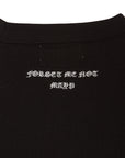 PLAIN EMBROIDERY SHORT SLEEVE TEE - BLACK