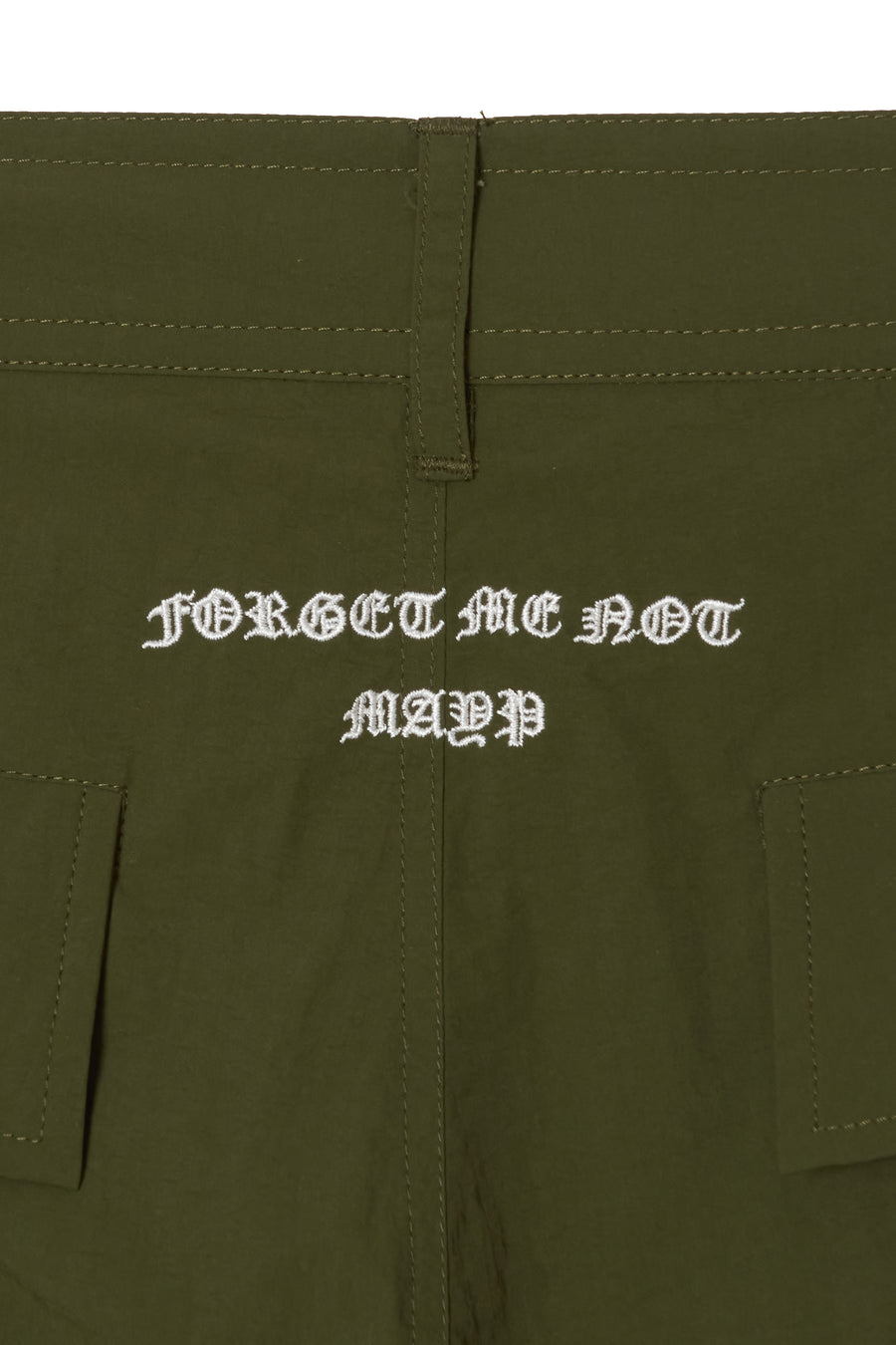 FGMN MAYO EMBROIDERY NYLON CARGO PANTS - OLIVE