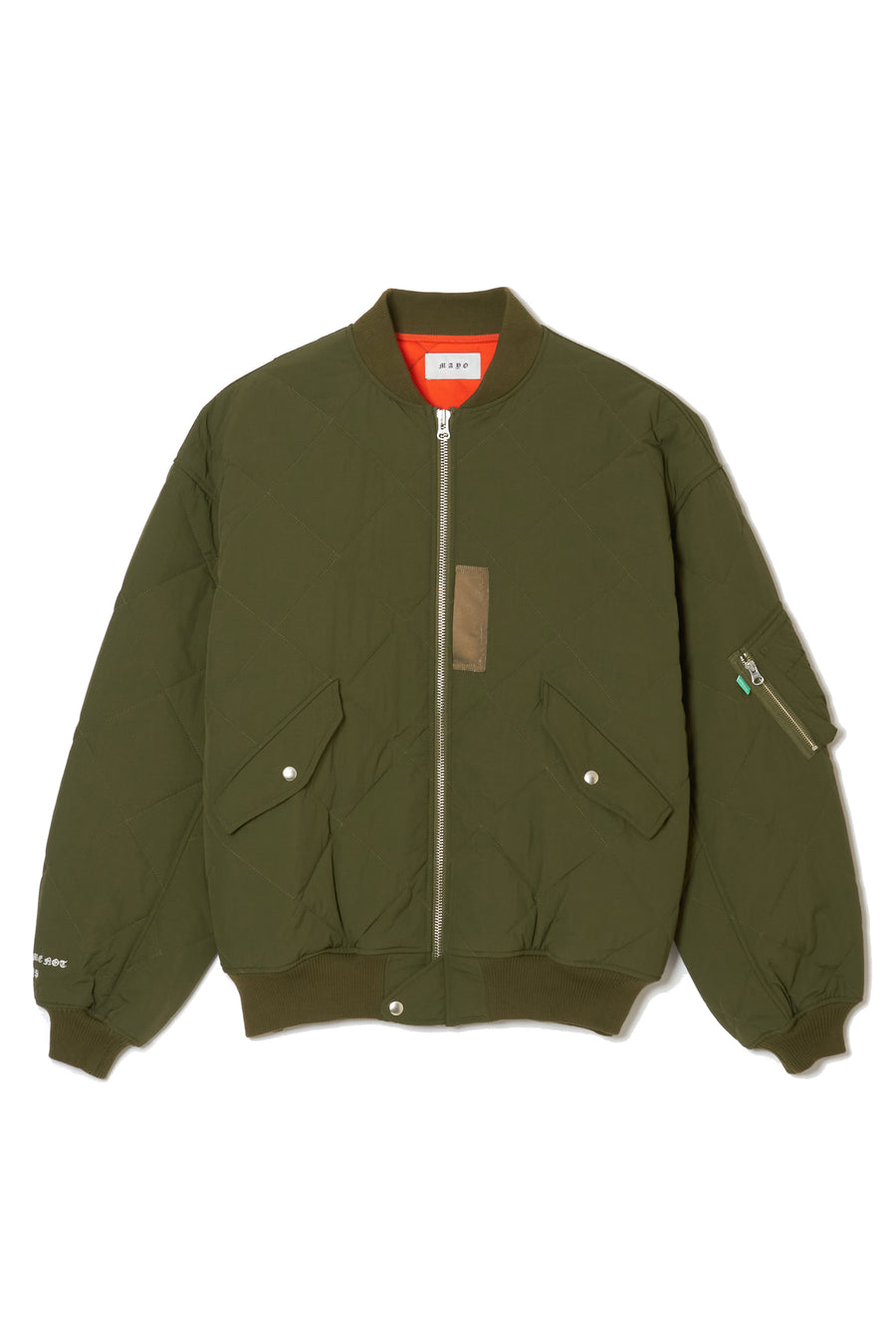 EAGLE  EMBROIDERY NYLON JKT -  OLIVE