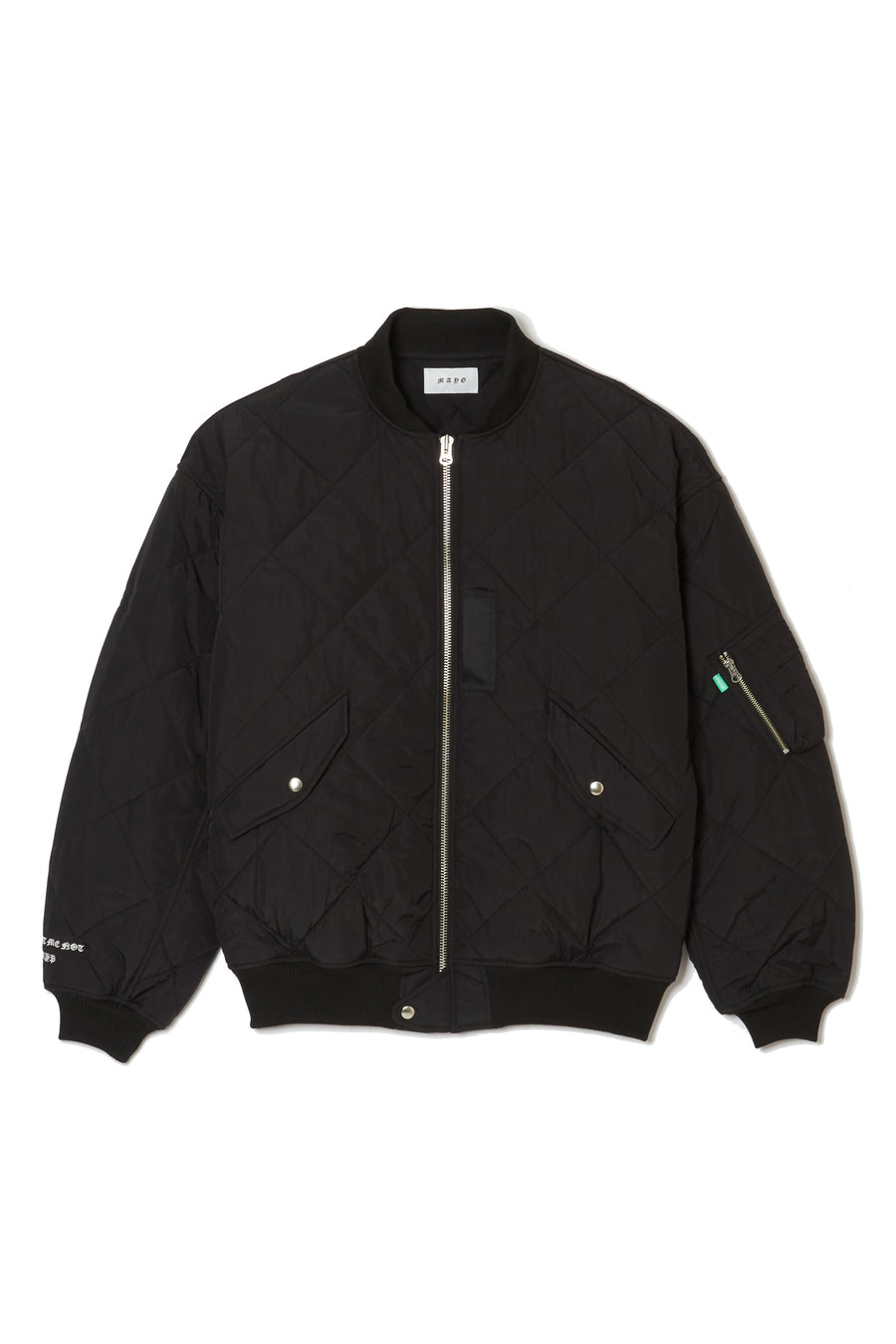 EAGLE  EMBROIDERY NYLON JKT - BLACK