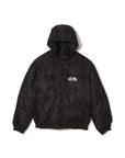 FIRE EMBROIDERY NYLON DOWN JKT - BLACK