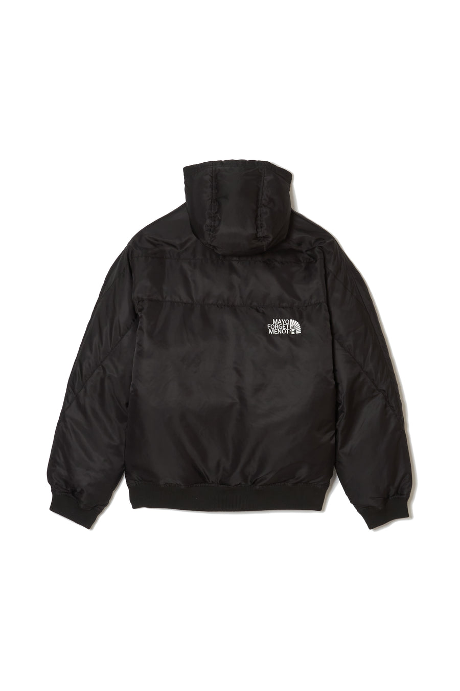 FIRE EMBROIDERY NYLON DOWN JKT - BLACK