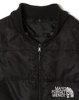 FIRE EMBROIDERY NYLON DOWN JKT - BLACK