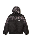 FIRE EMBROIDERY NYLON DOWN JKT - FIRE BLACK