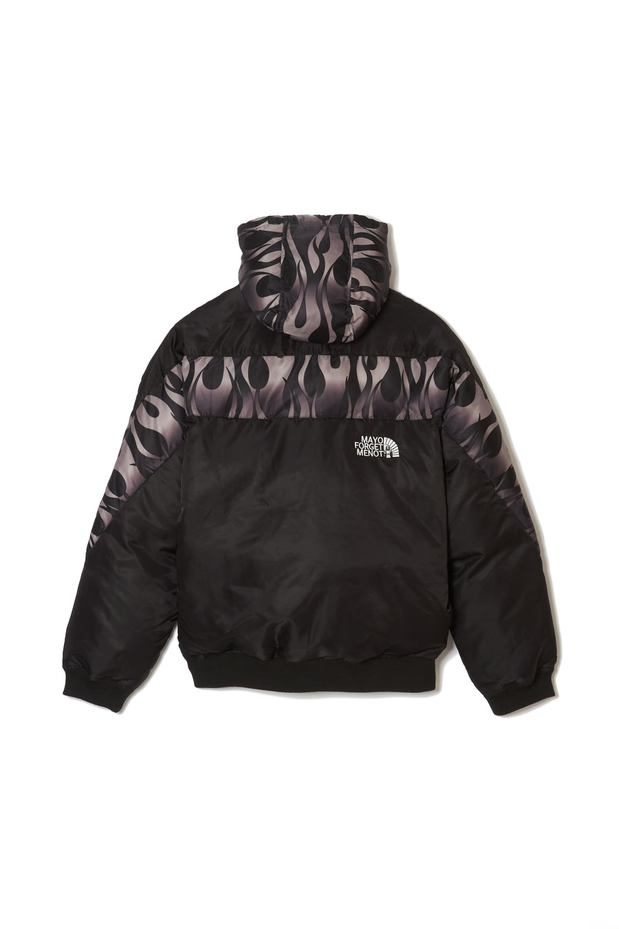 FIRE EMBROIDERY NYLON DOWN JKT - FIRE BLACK