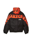 FIRE EMBROIDERY NYLON DOWN JKT - FIRE RED