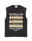 ANGEL STREET PRINT SLEEVELESS TEE